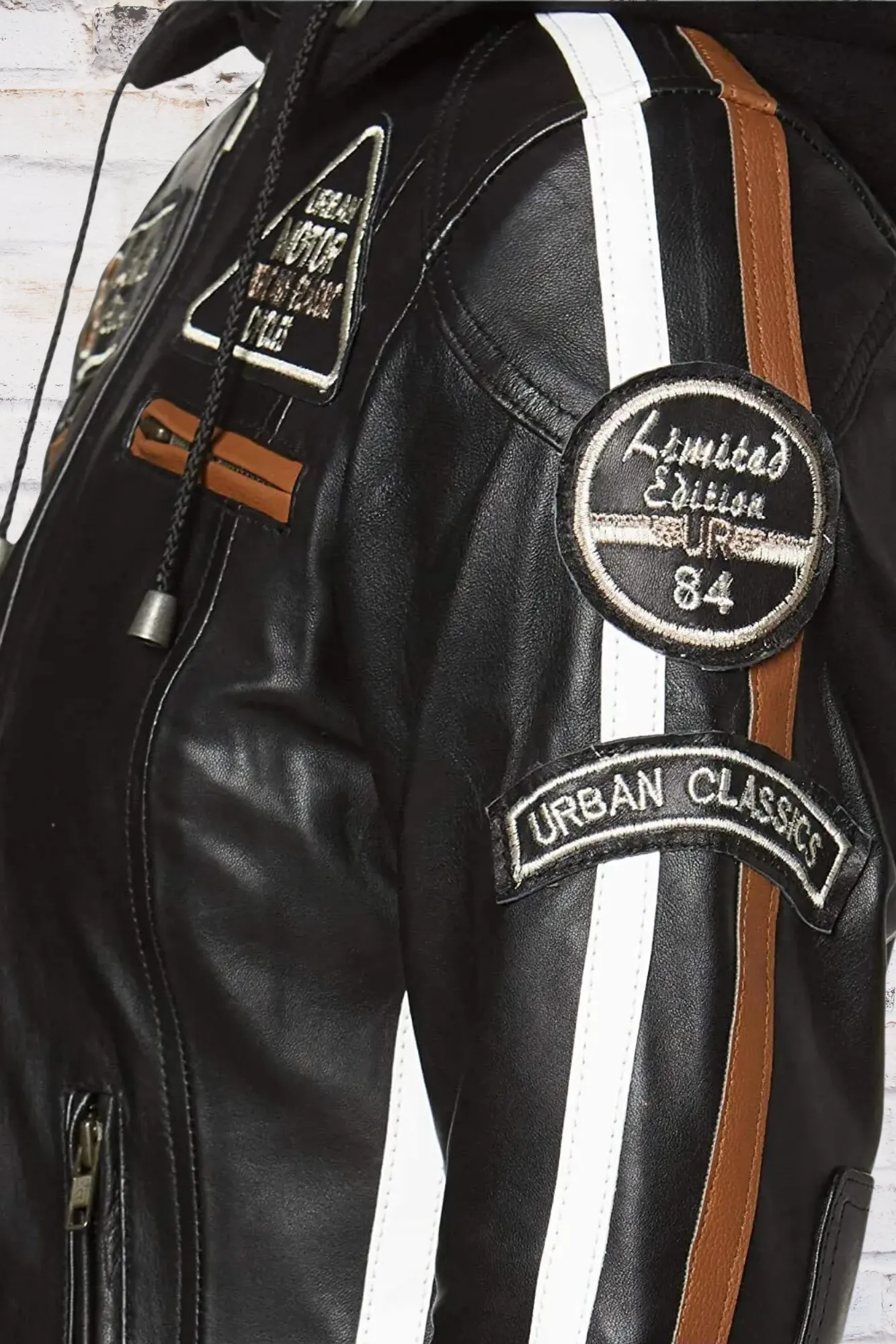 'Fifty- Eight' Ladies Motorbike Leather Jacket - Black