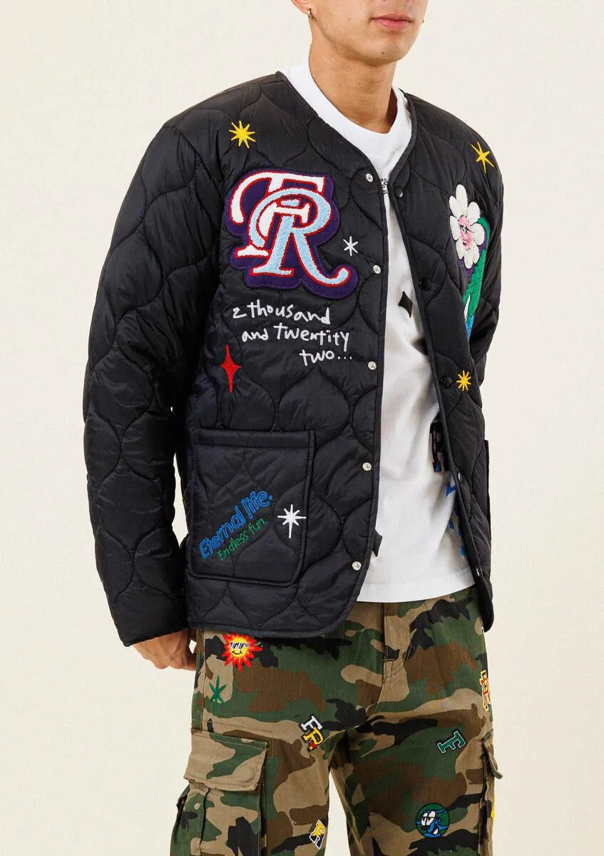 First Row Denim SUNSHINE QUILTED LINER JACKET  (Black)