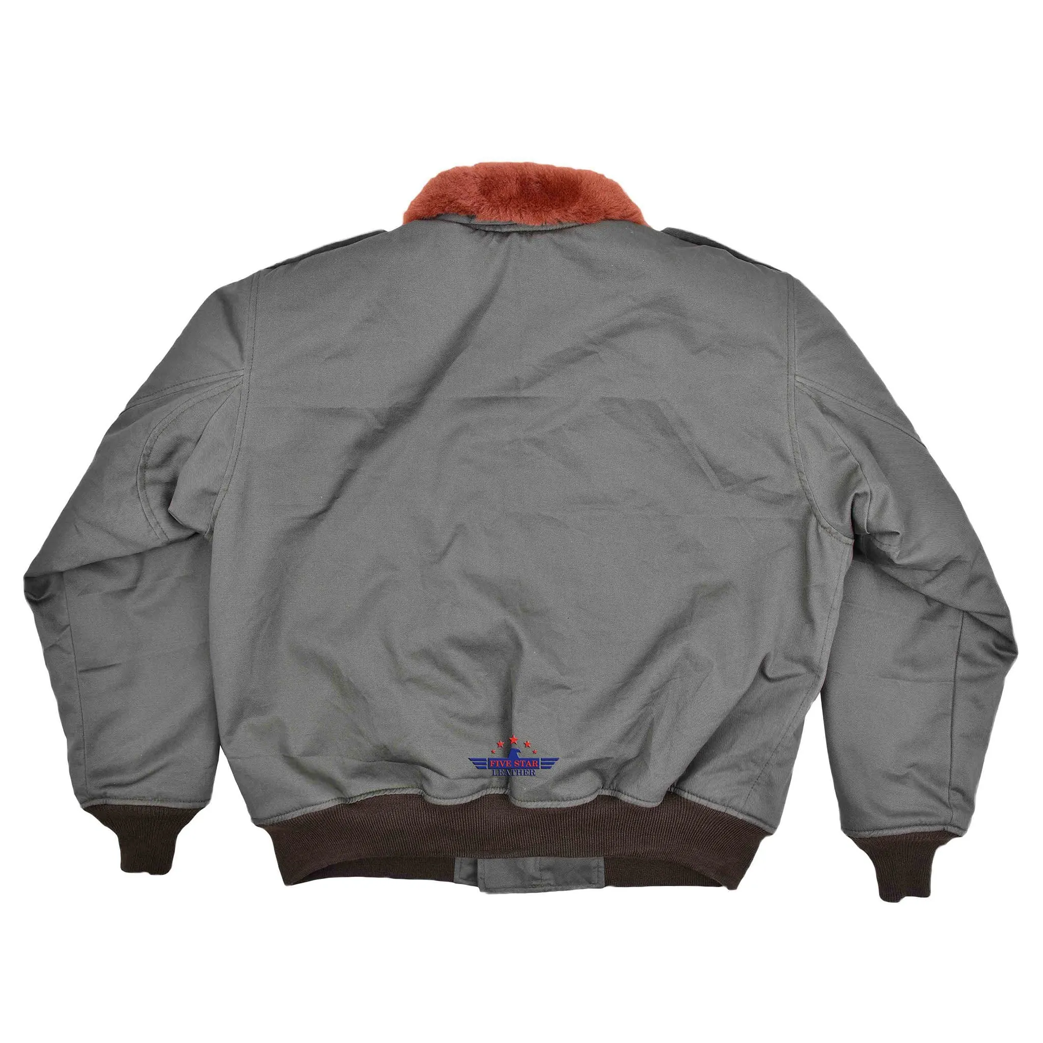 FiveStar Leather Type B10 USAAF Military Cloth Flight Jacket Gray Cotton Fabric