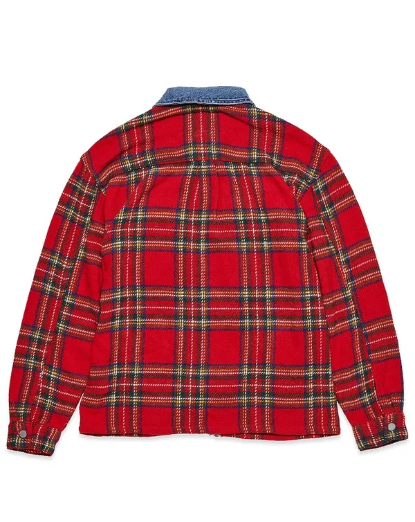 Flannel Jacket With Denim