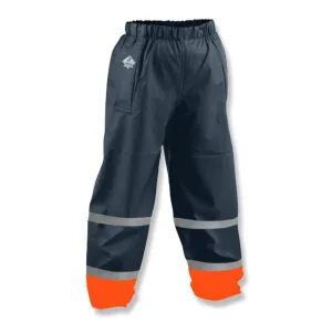 FlexBak Kids Waterproof Overtrouser Navy/Orange Size 4 to 14