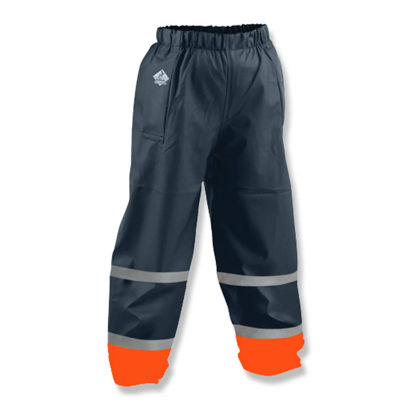 FlexBak Kids Waterproof Overtrouser Navy/Orange Size 4 to 14