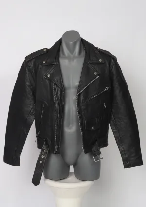 FMC Vintage Leather Motorcycle Jacket Size L
