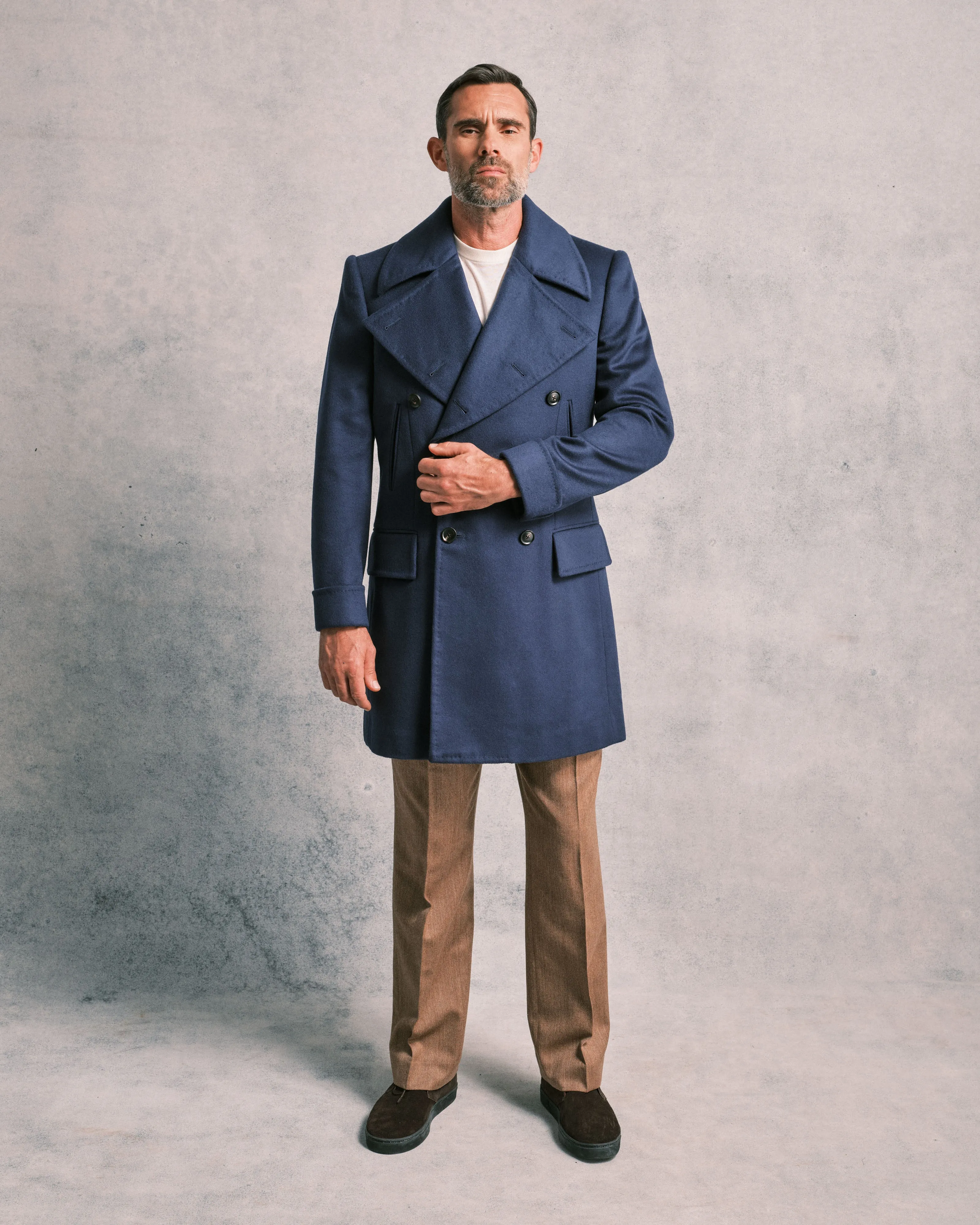 French Blue Bridge Coat