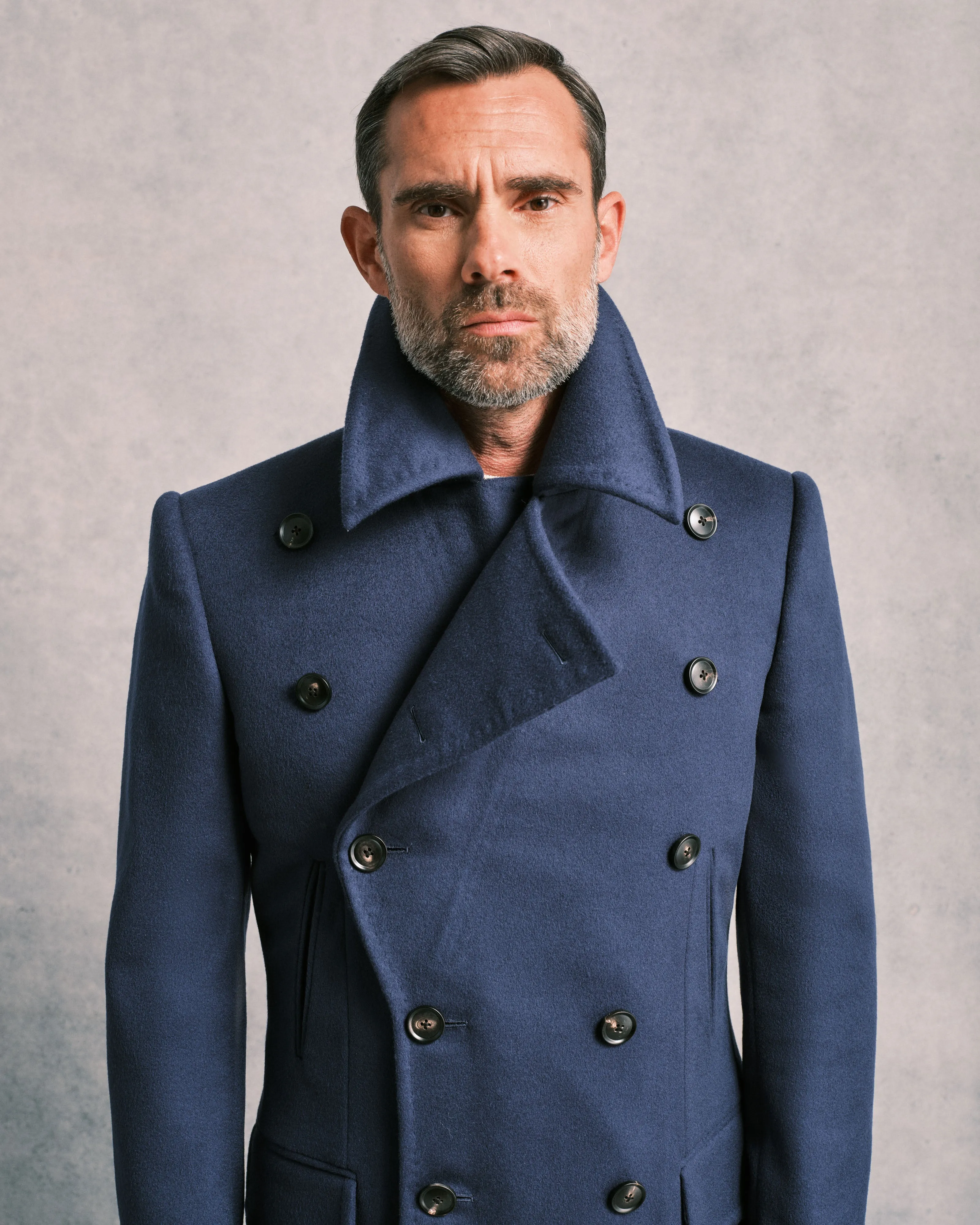 French Blue Bridge Coat