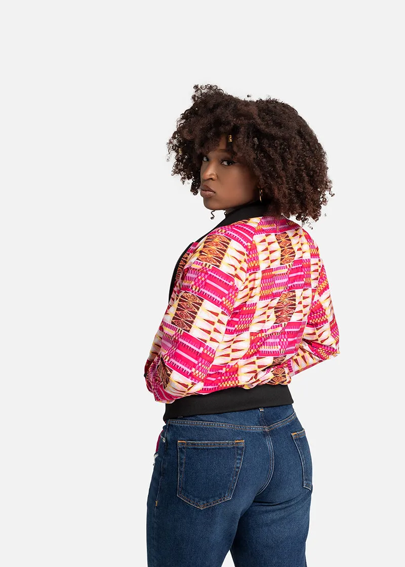 Frida African Print Women's Bomber Jacket