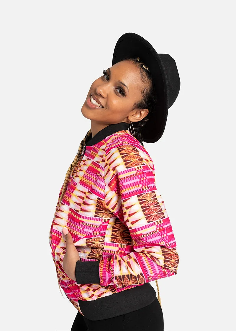 Frida African Print Women's Bomber Jacket