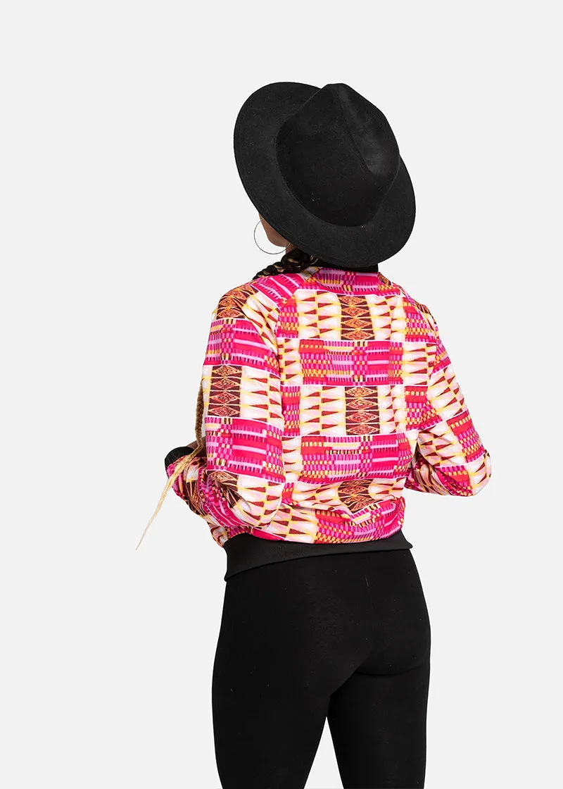 Frida African Print Women's Bomber Jacket