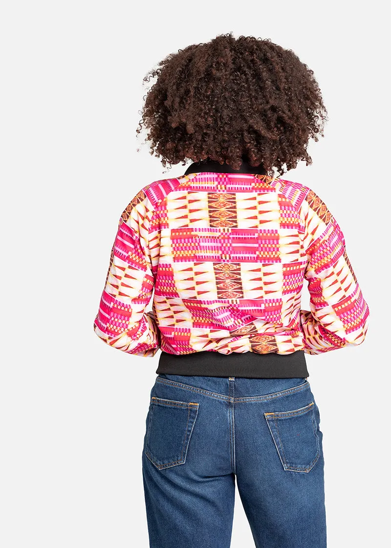 Frida African Print Women's Bomber Jacket