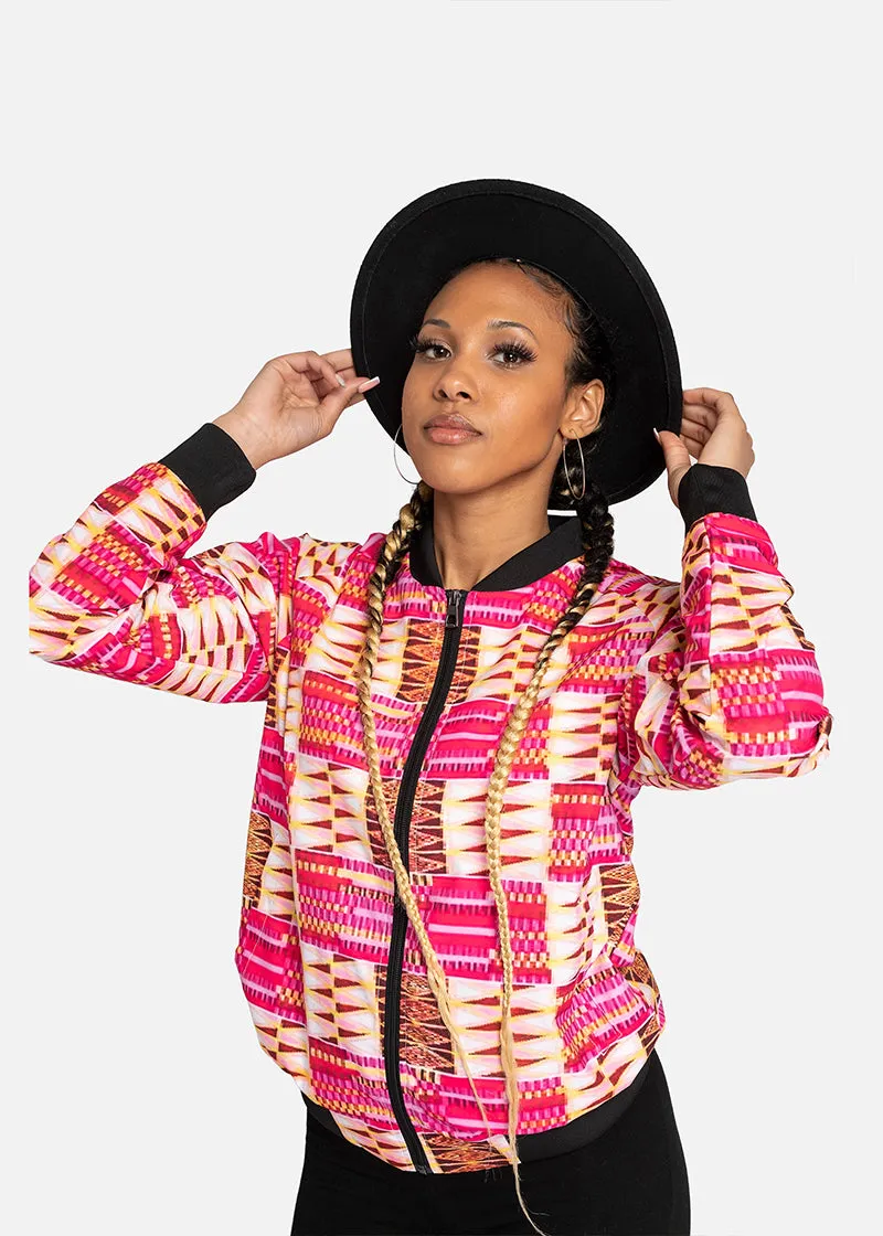 Frida African Print Women's Bomber Jacket