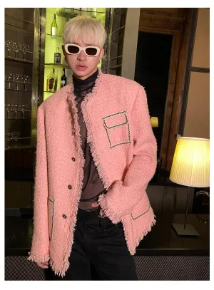 Fringed Wool Tweed Jacket