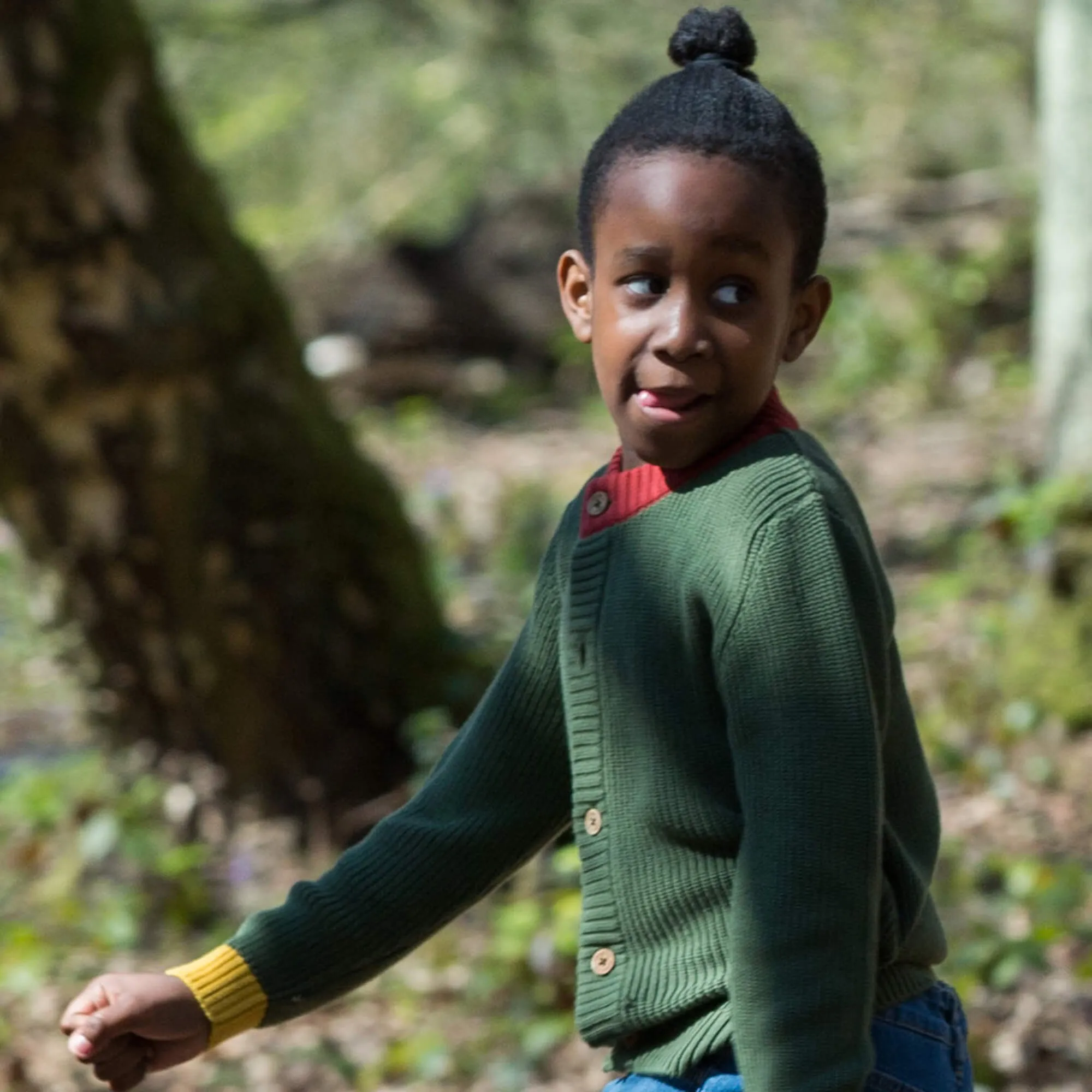 From One To Another Olive Snuggly Knitted Cardigan
