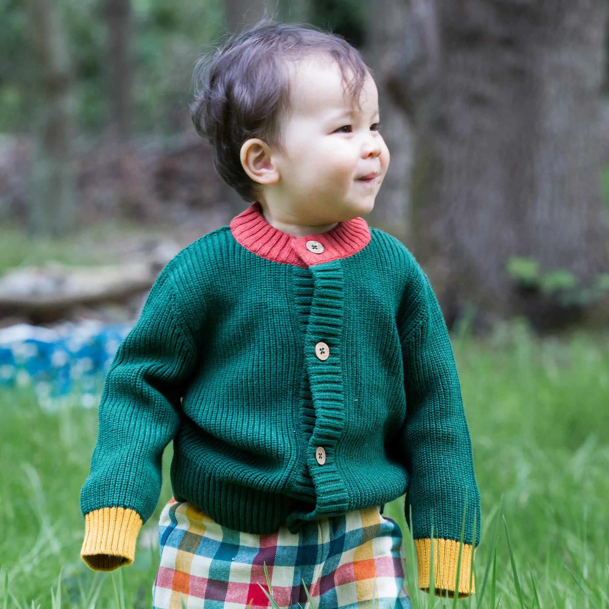 From One To Another Olive Snuggly Knitted Cardigan