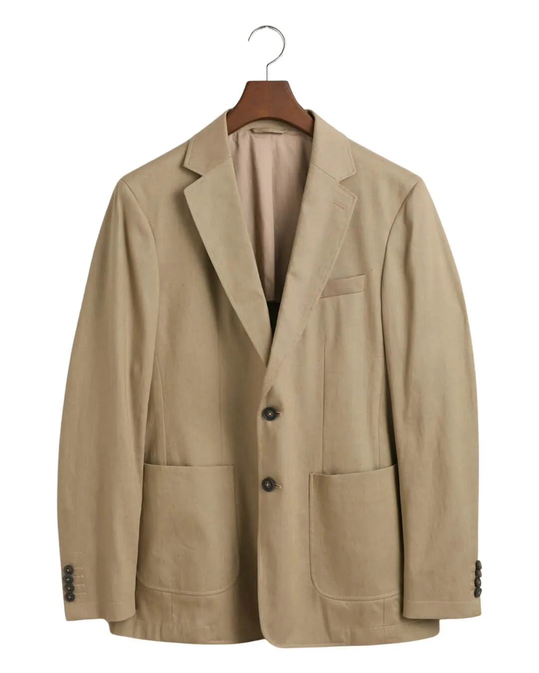 Gant Beige Slim Cotton Linen Suit Blazer