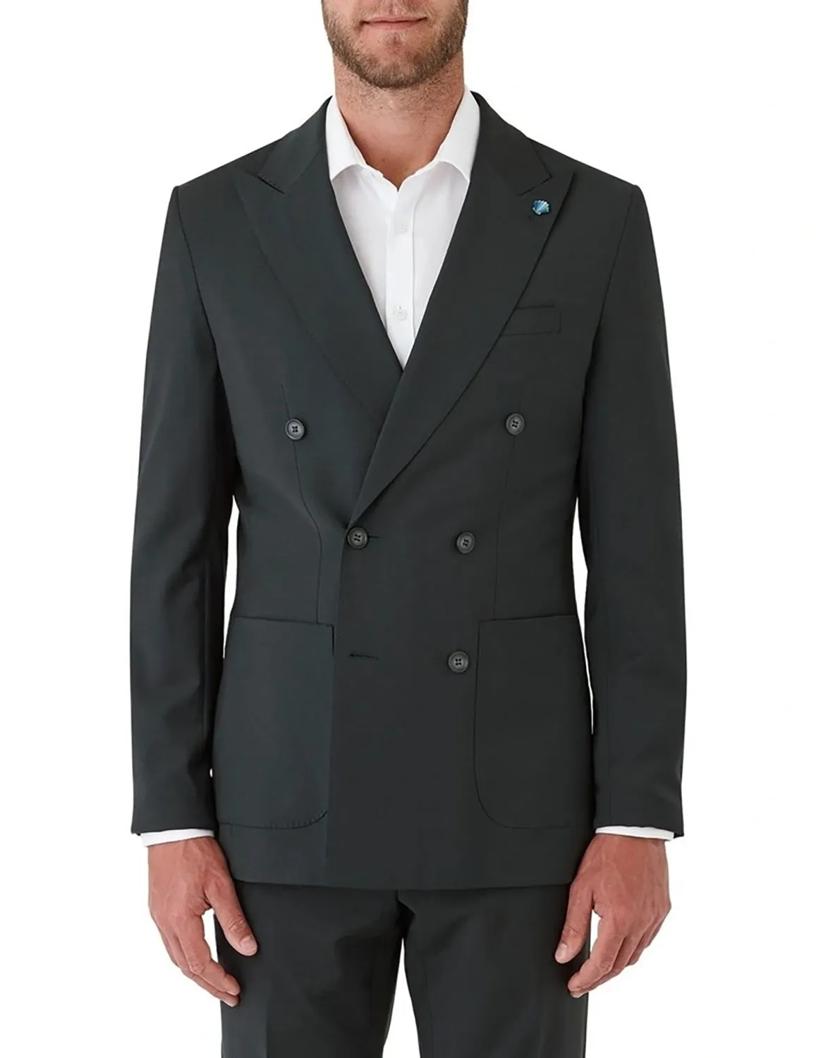 GIBSON BRIXTON WOOL STRETCH DOUBLE BREASTED SUIT JACKET FGR605