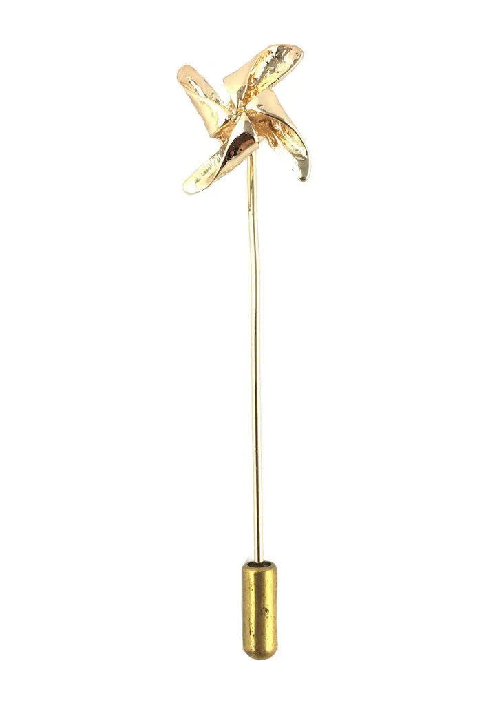 Golden Pinwheels Lapel Pin