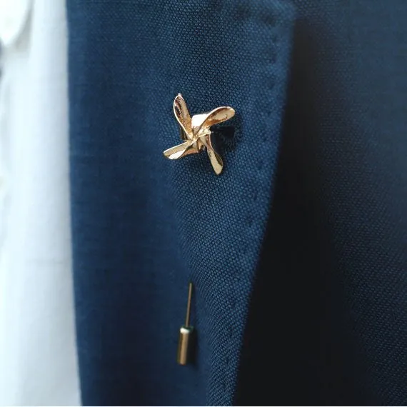 Golden Pinwheels Lapel Pin