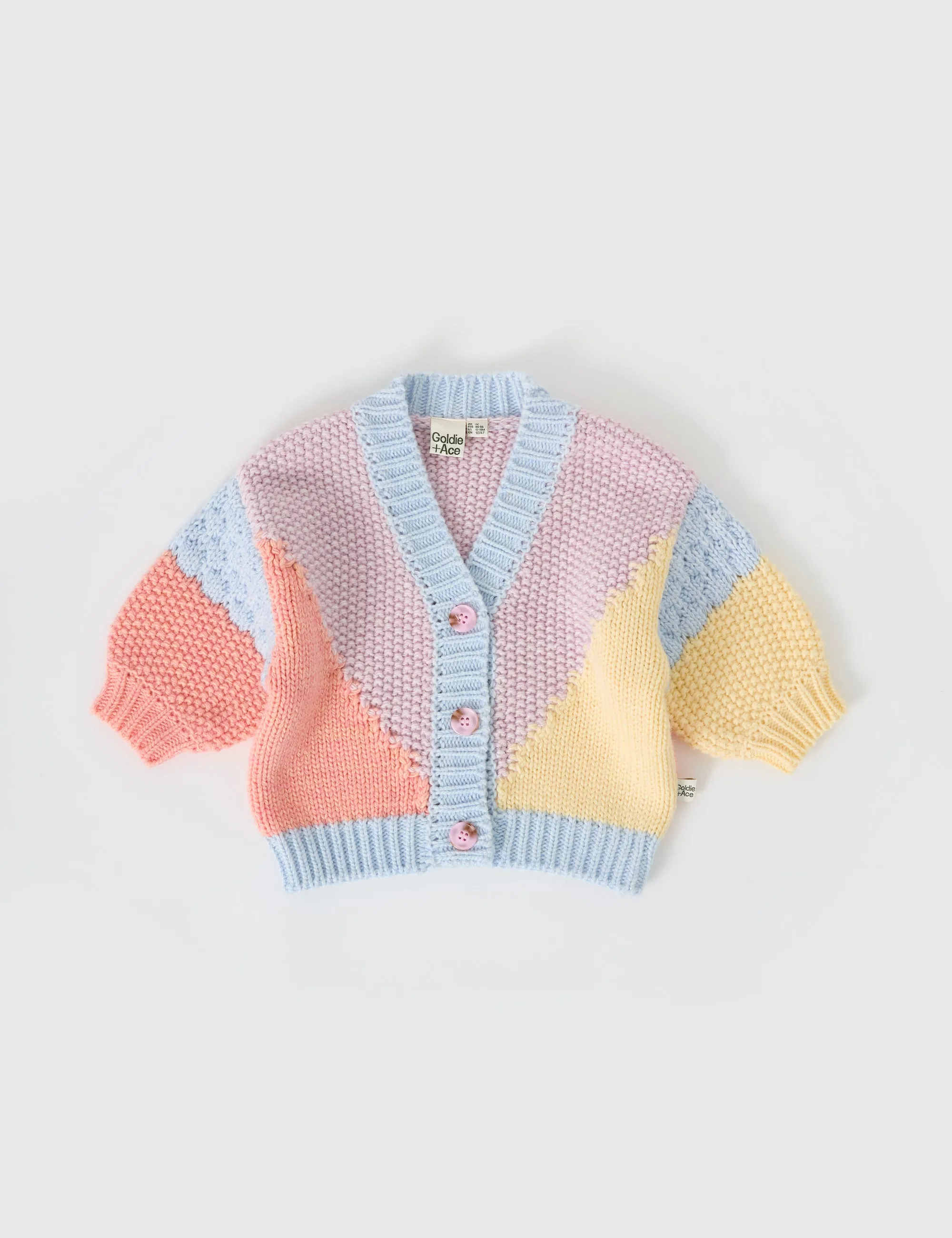 Goldie and Ace COLOUR BLOCK KNIT CARDIGAN
