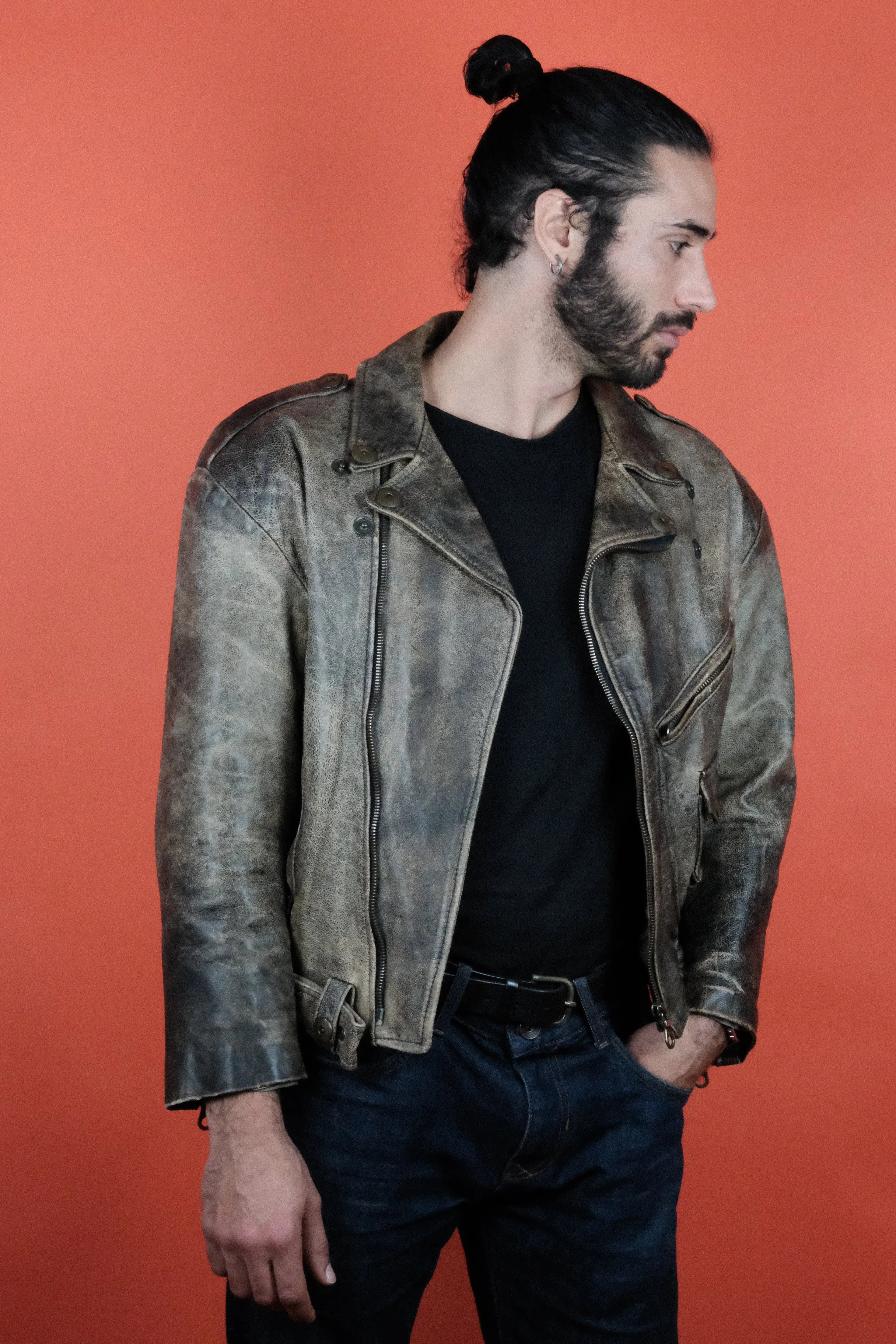 Gossip Patina Leather Jacket Made in UK
