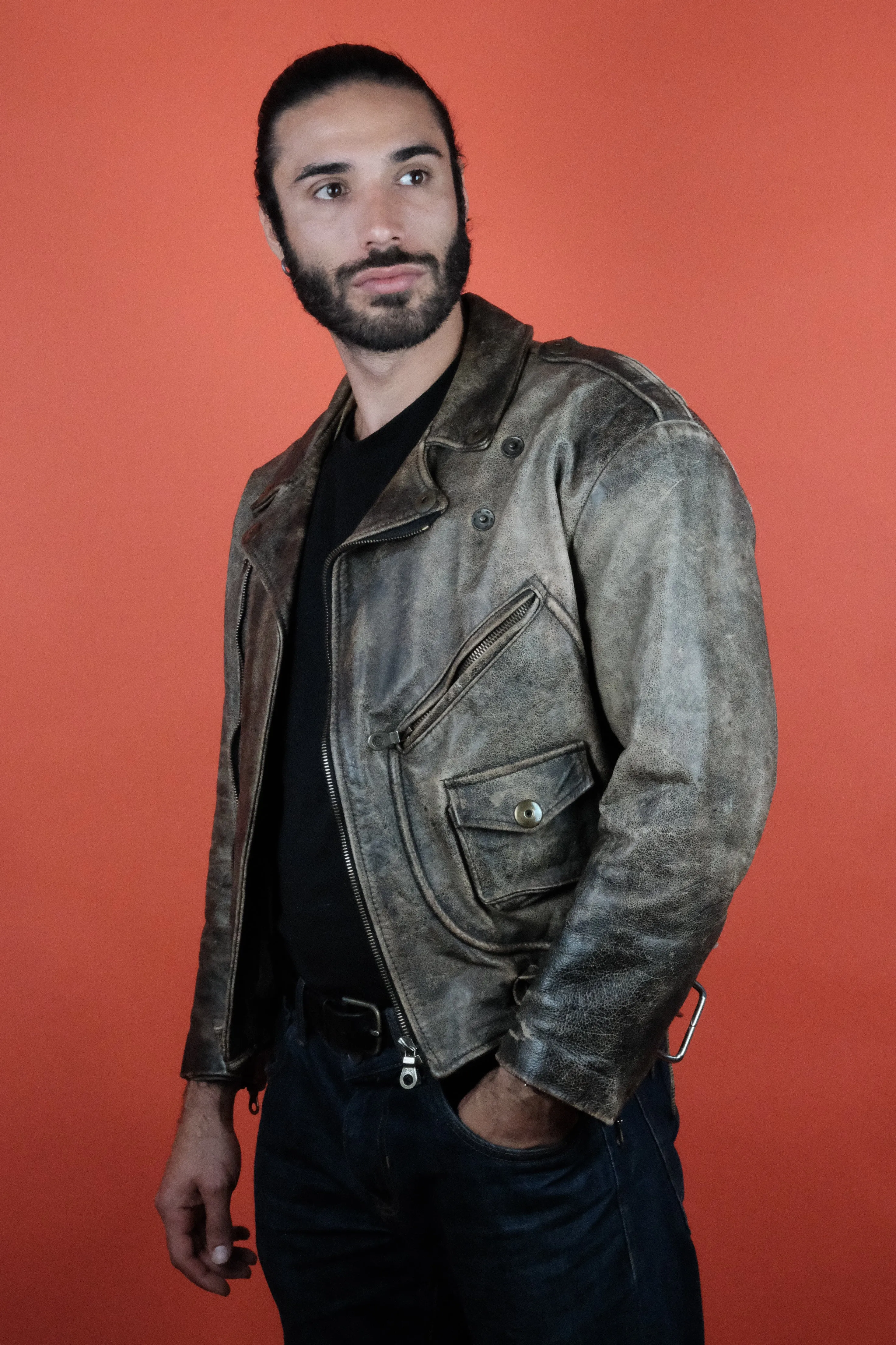 Gossip Patina Leather Jacket Made in UK