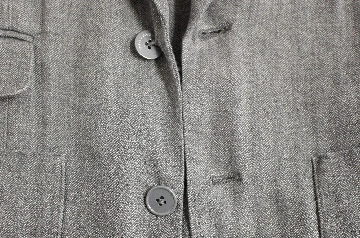 Gray linen slim fit blazer