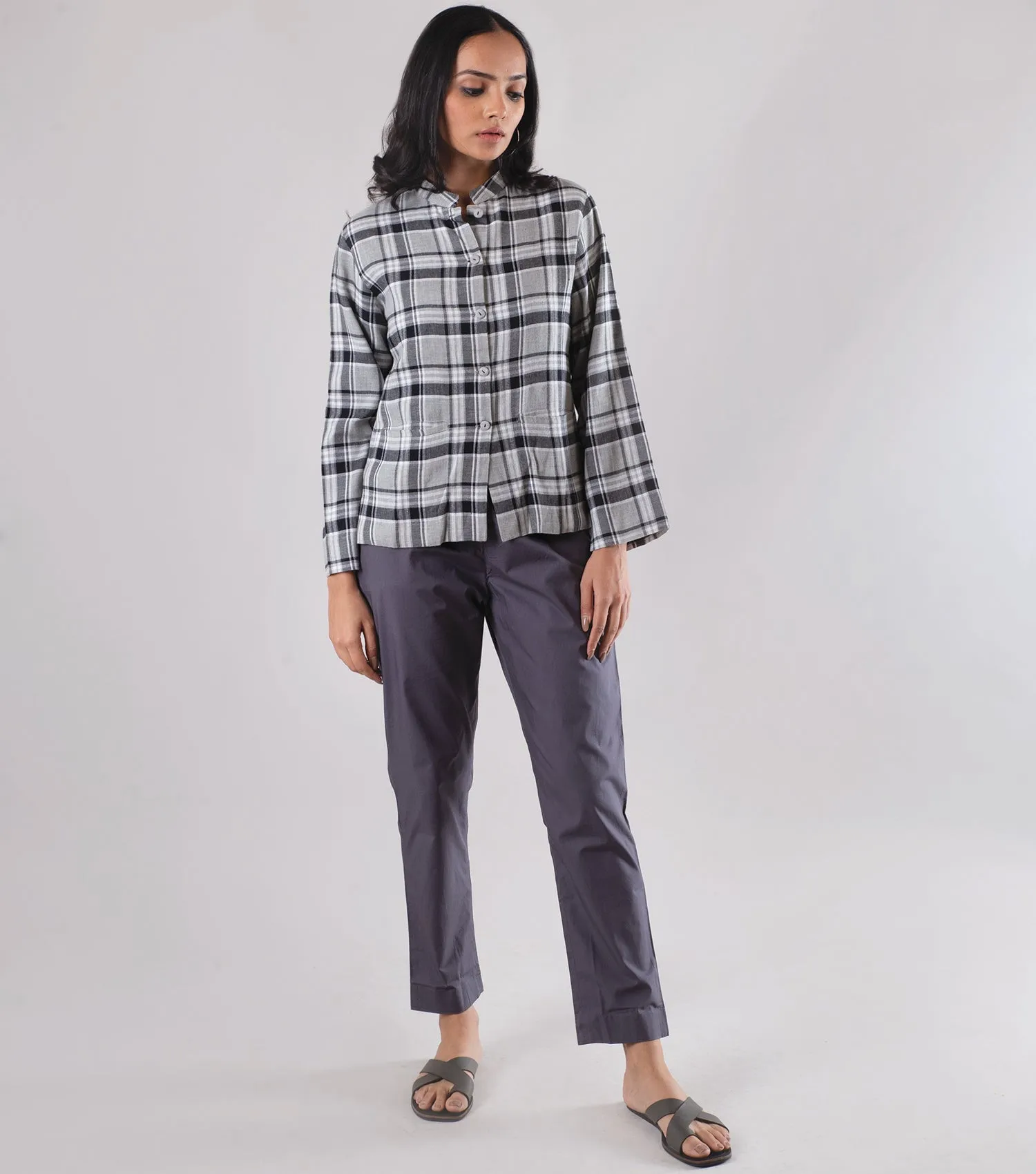 Grey Black Wool Jacket