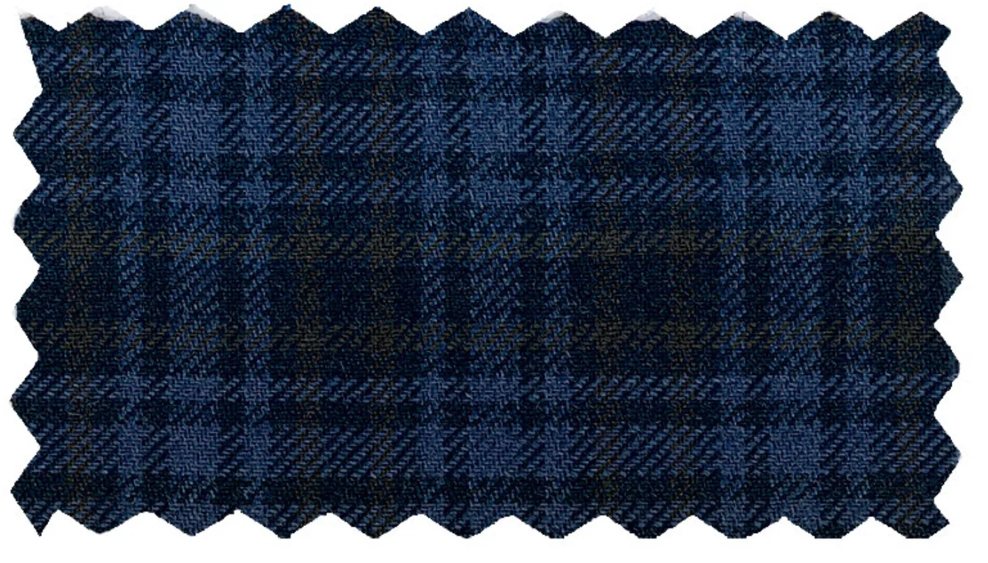 Gruppo Bravo - Navy/Brown Check Mantoni Wool Sport Coat