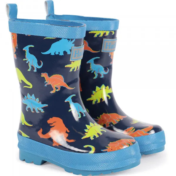 Hatley Linework Dinos Shiny Rain Boots