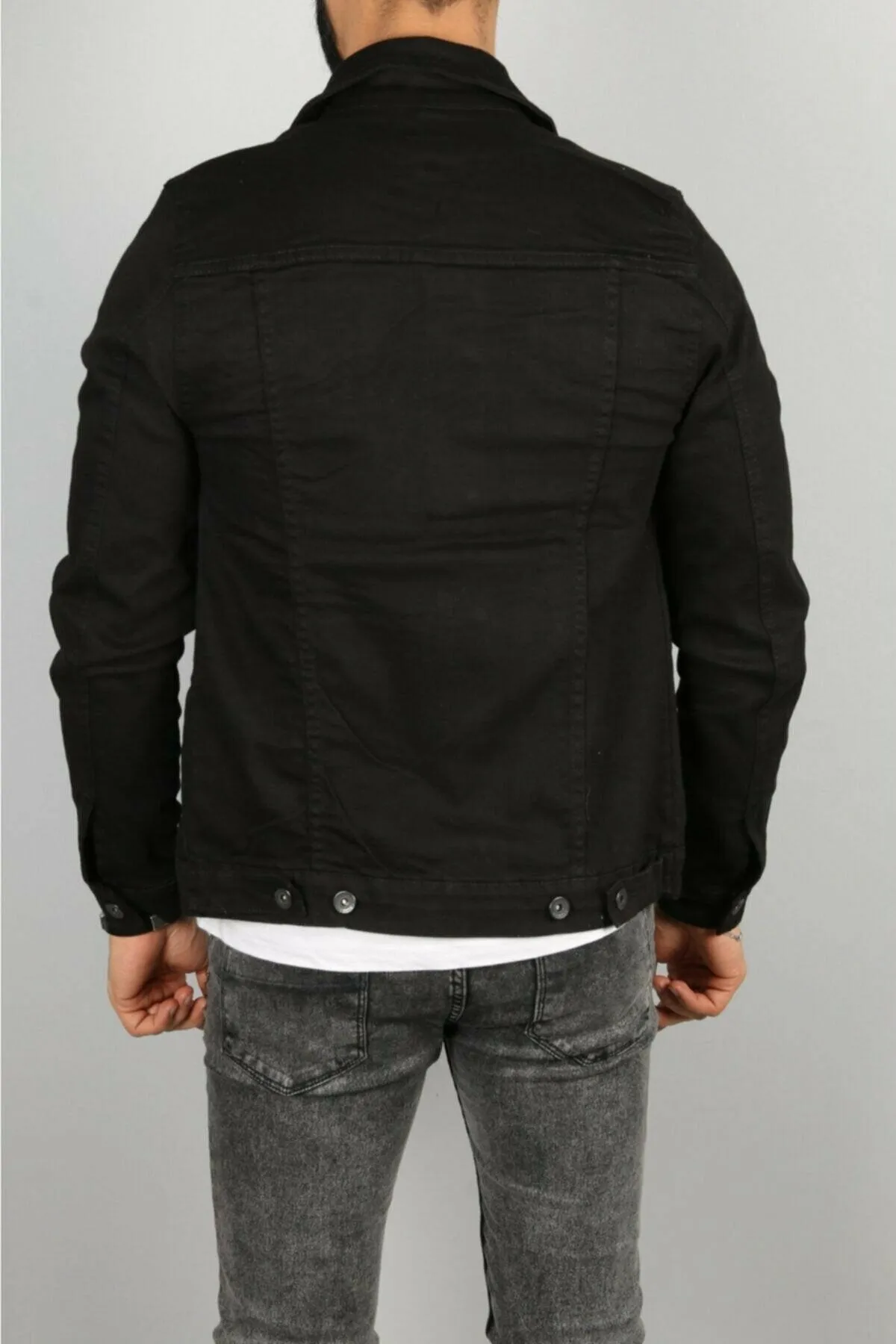 HB Mens Denim Jacket Stretchable Fine Lycra