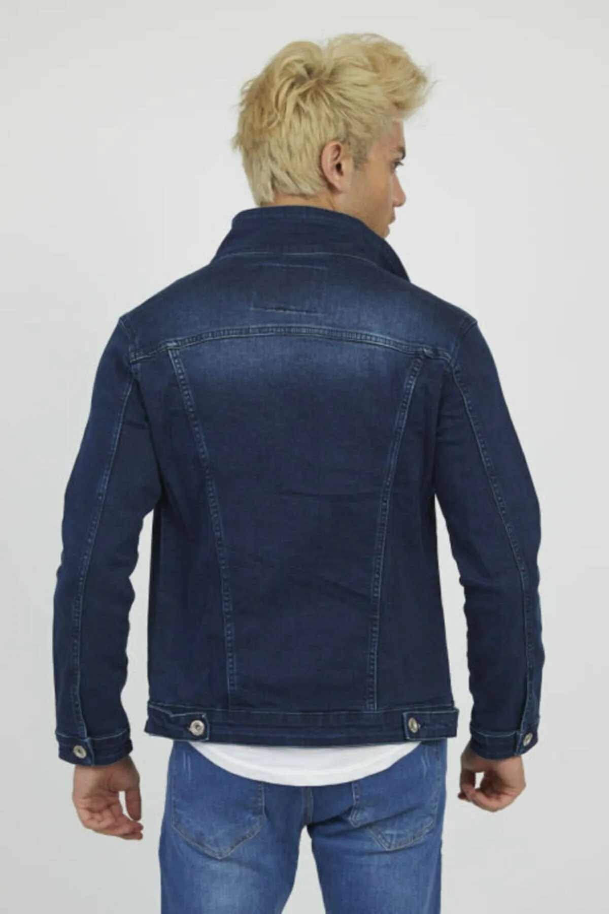 HB Mens Denim Jacket Stretchable Fine Lycra