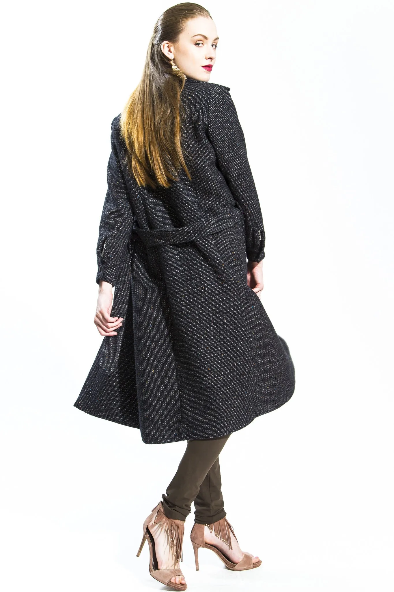 Heather Wool Shirt Coat