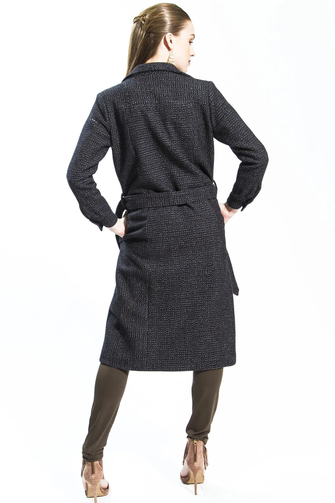 Heather Wool Shirt Coat