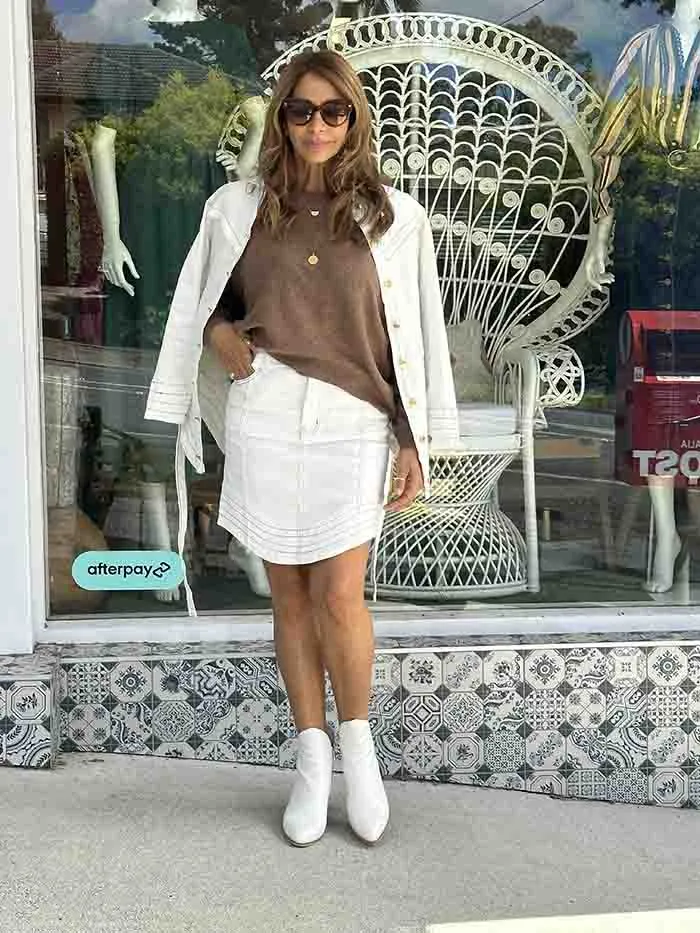 Herricks White Denim Jacket
