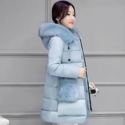 High Quality warm outwear coat for cold weather New Winter Collect Women cotton Coat Jacket Warm long cotton jacket warm jacket