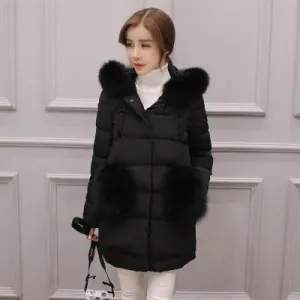 High Quality warm outwear coat for cold weather New Winter Collect Women cotton Coat Jacket Warm long cotton jacket warm jacket