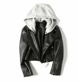 Hooded Women's Kaila Leather Jacket
