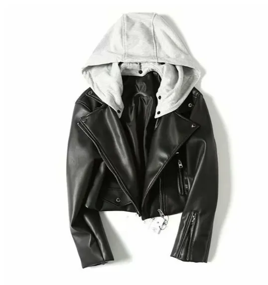 Hooded Women's Kaila Leather Jacket