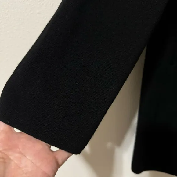 J Crew Merino Wool Open Front Sweater Blazer Black Longline-Small