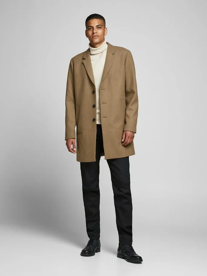 Jack Jones Moulder Wool Coat Beige