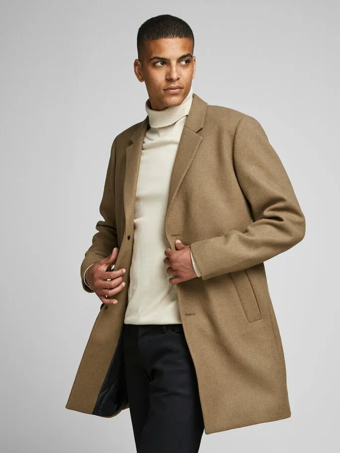 Jack Jones Moulder Wool Coat Beige
