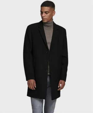 Jack Jones Moulder Wool Coat Black