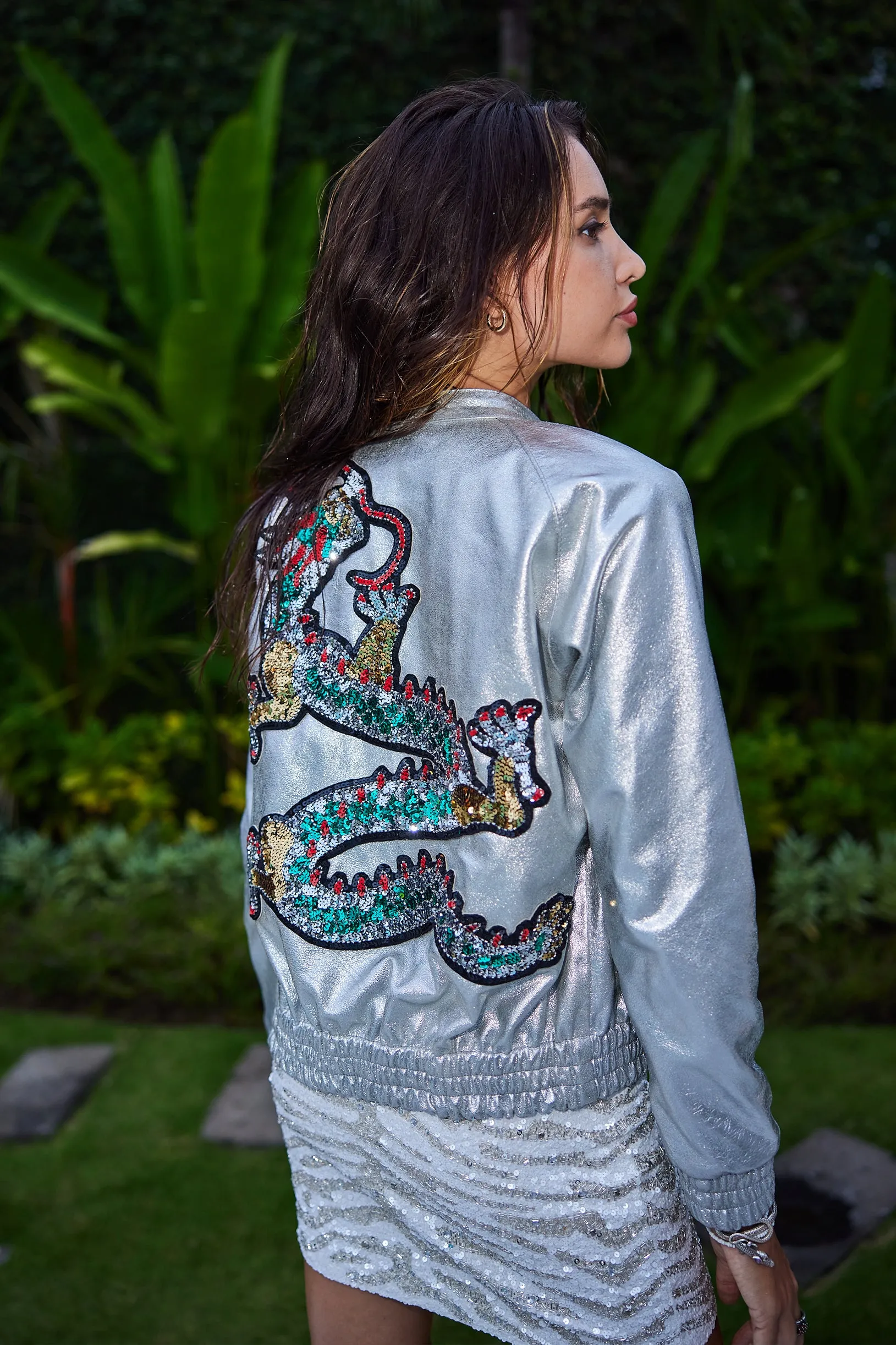 Jacket dragon silver