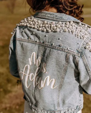 Jacket - Hand Lettered   Painted Pearl Denim