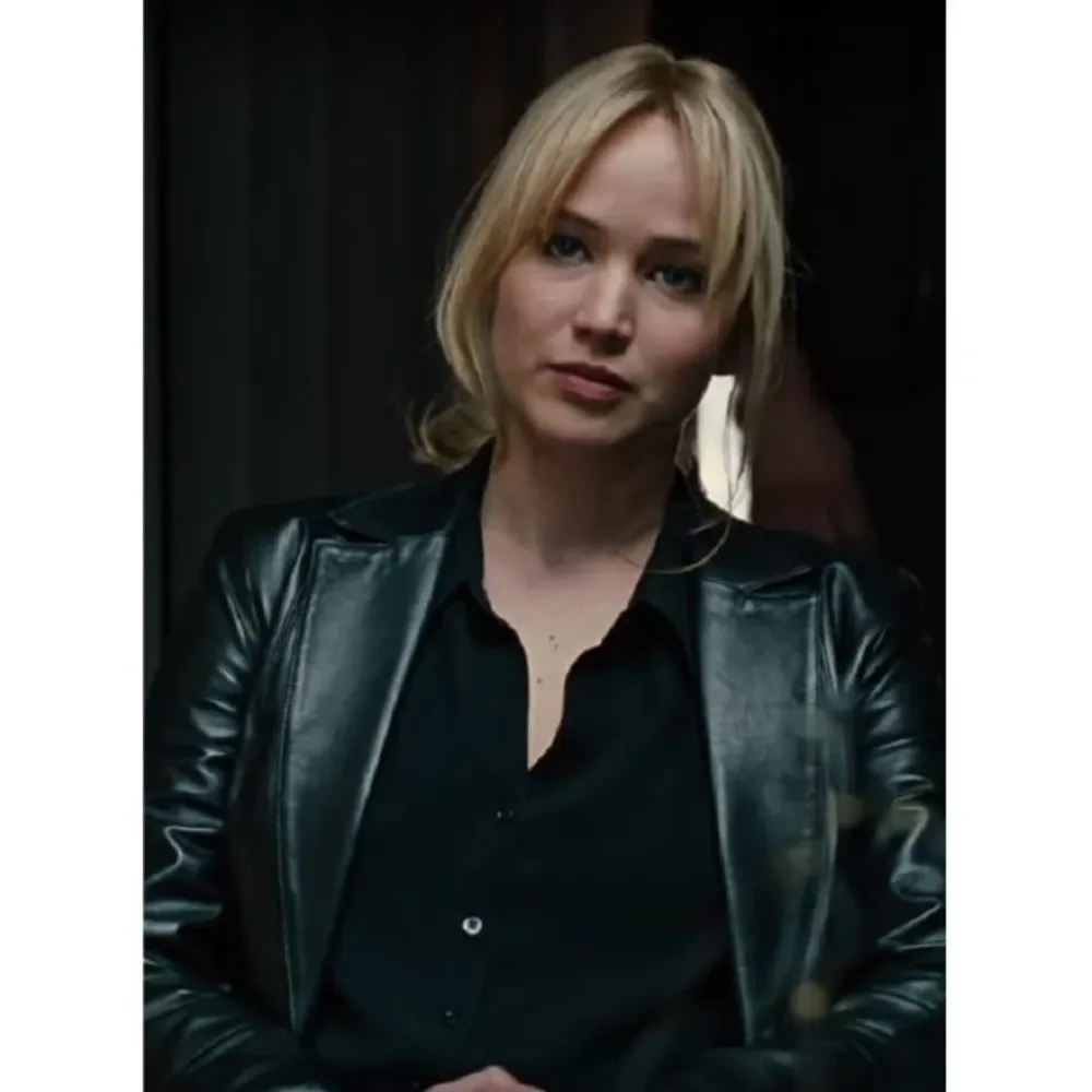 Jennifer Lawrence Joy Leather Blazer