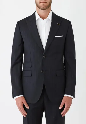 JOE BLACK CONVOY CHALK STRIPE AUST MERINO SUIT JACKET FJR807