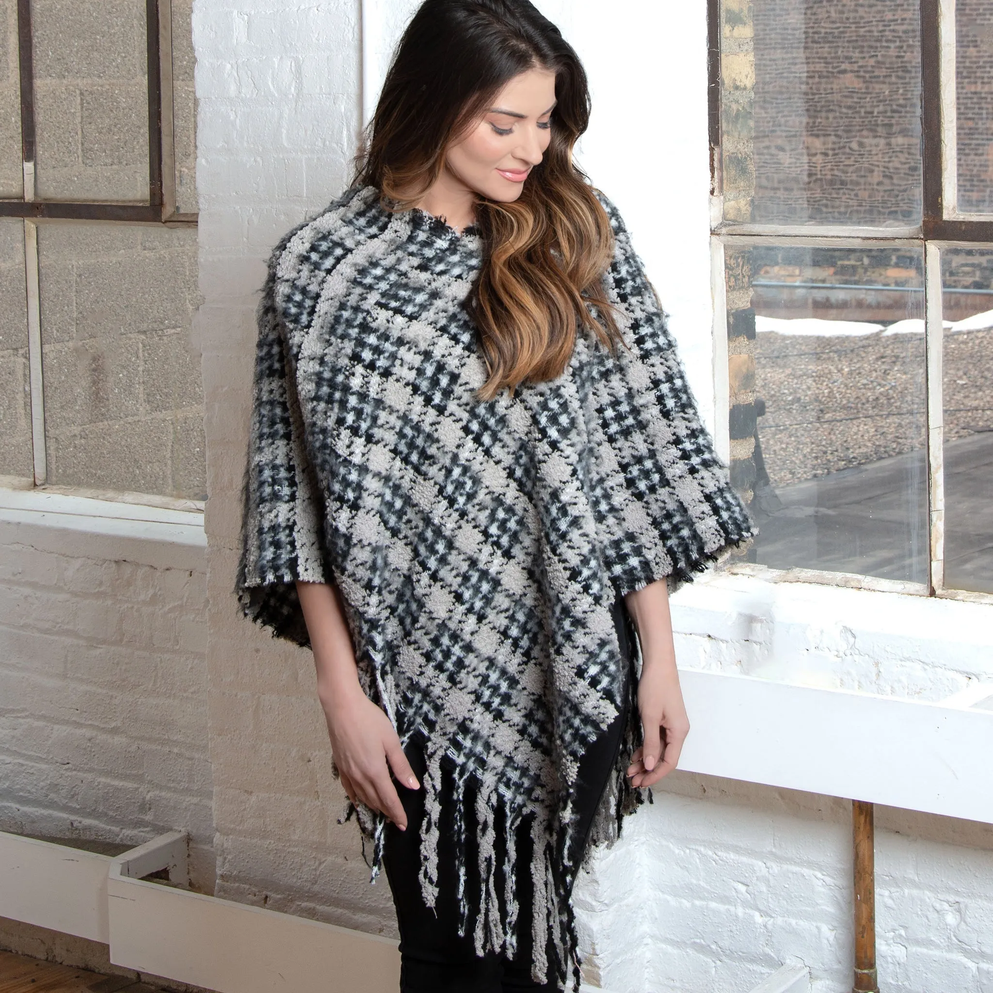 Jude Herringbone Poncho