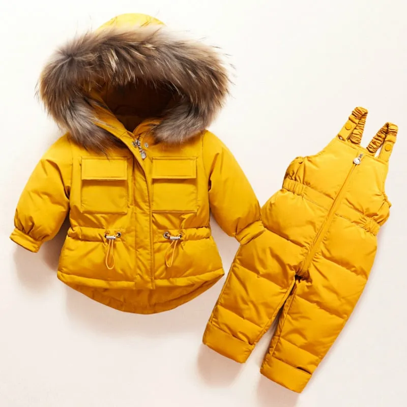 Jumpsuit made of natural fur