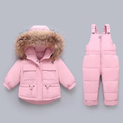 Jumpsuit made of natural fur