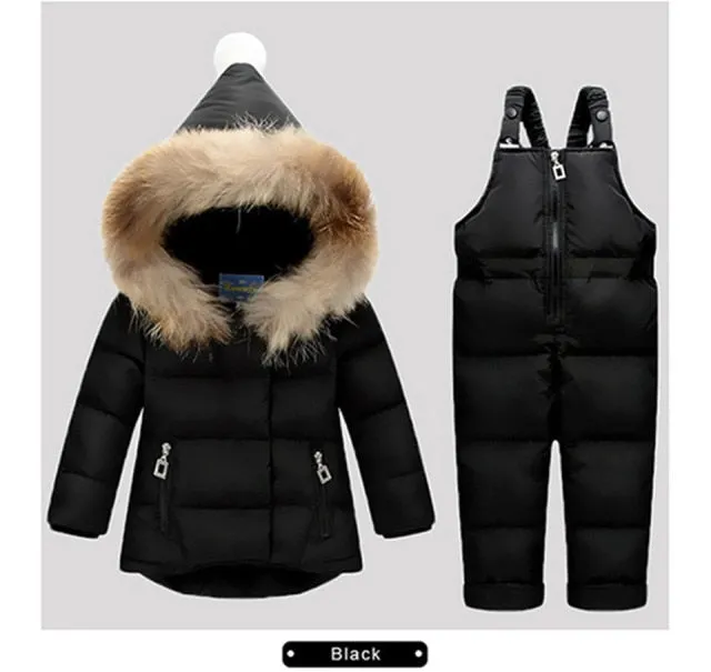 Jumpsuit made of natural fur