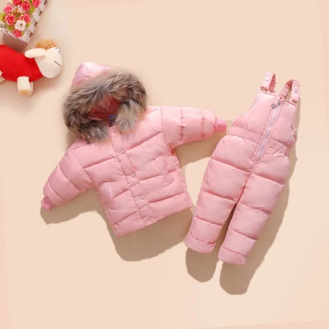 Jumpsuit made of natural fur